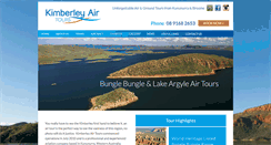 Desktop Screenshot of kimberleyairtours.com.au